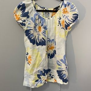 Floral Short-Sleeved Blouse
